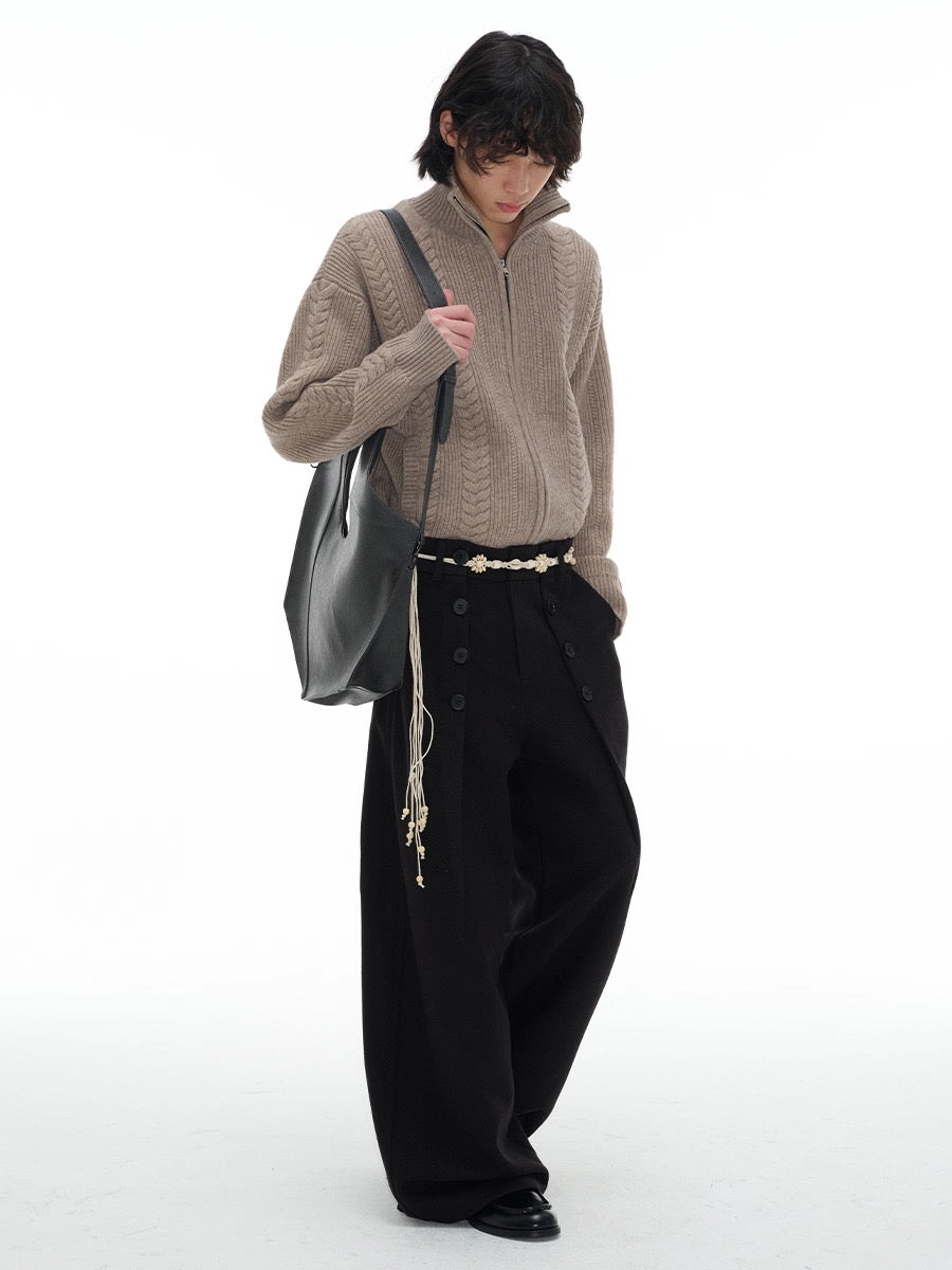 Double Deck Button Trousers