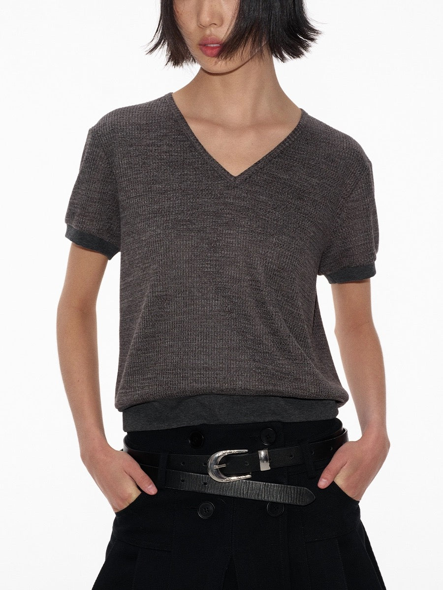 V-neck sweater top
