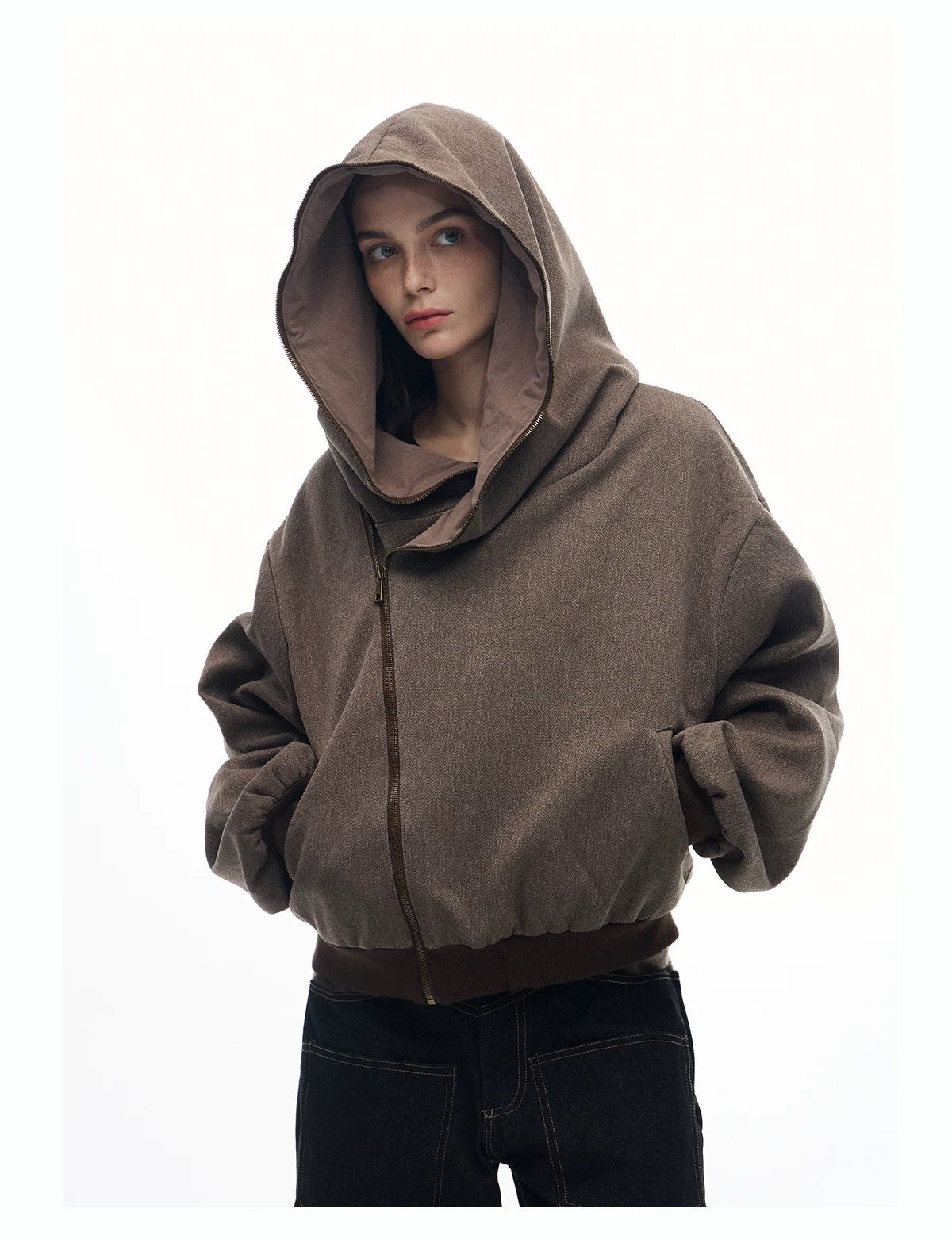 Maze Linen Reversible Hoody Jacket