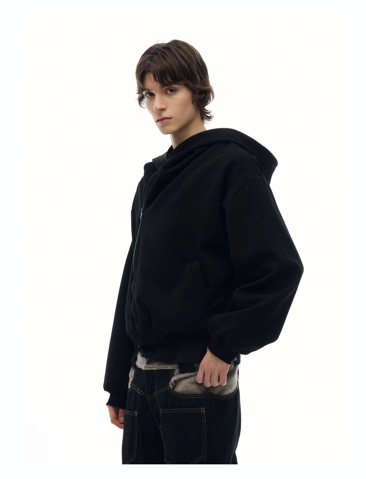 Maze Linen Reversible Hoody Jacket