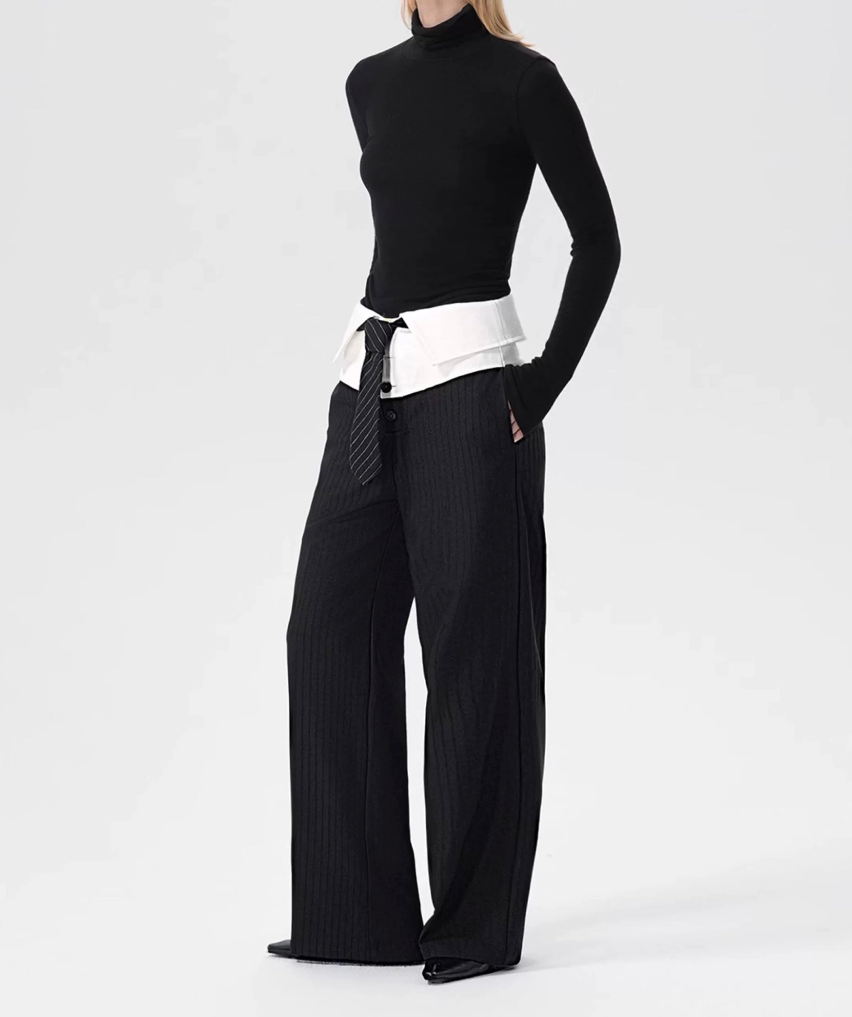 Collar Wide Trousers